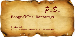 Pongrátz Dorottya névjegykártya